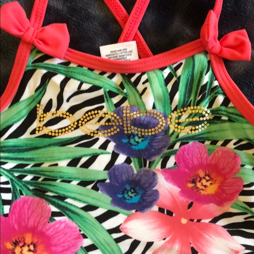 bebe Infant Swimsuit Ruffle One-Piece - Picture 4 of 6